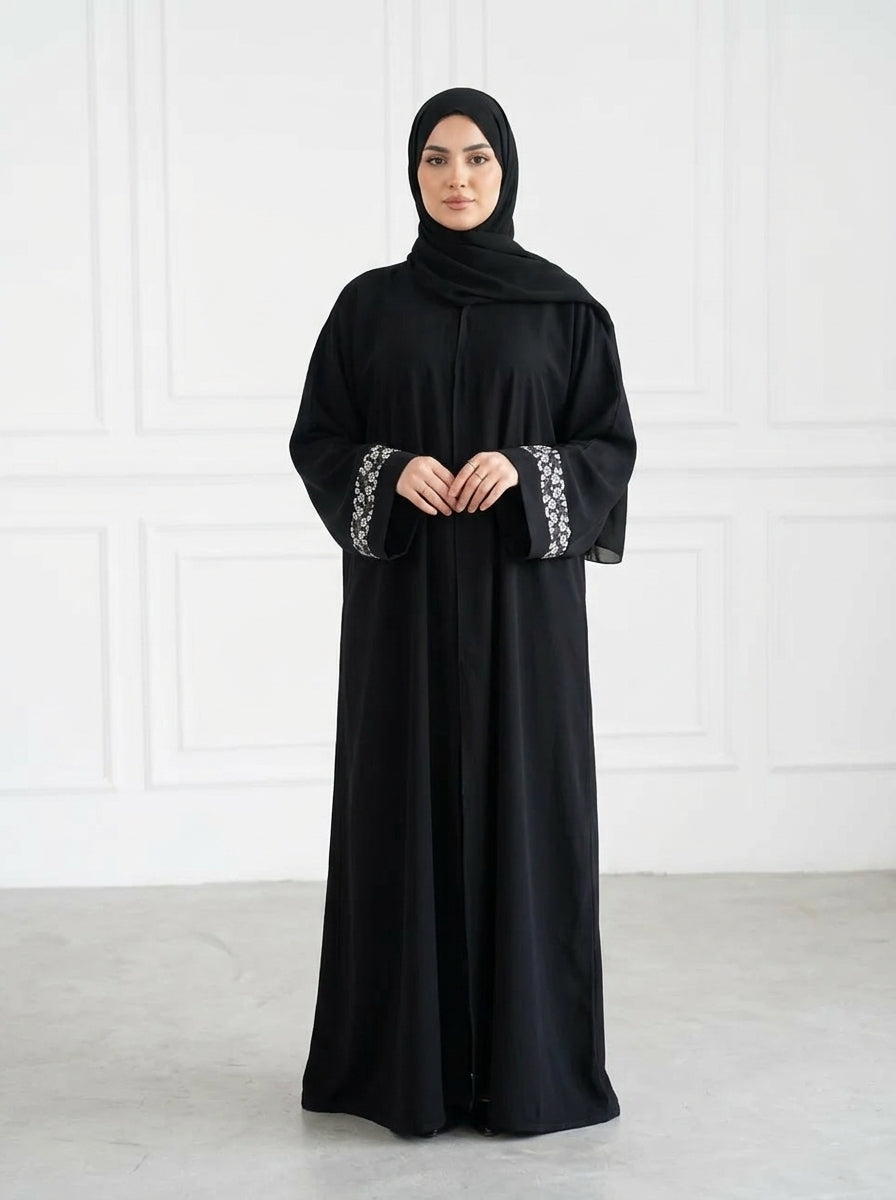 abaya white JASMINE  -  عباية ياسمينة بيضاء